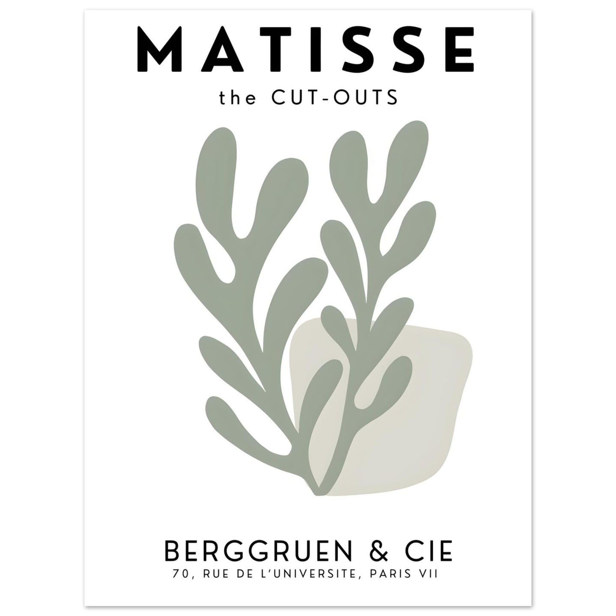Artfulprints Poster Matisse – Whispers of a flower - 30x40 cm - Grijs