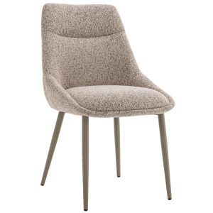 DÉJA Living Eetkamerstoel Malou – Taupe/Taupe – Set van 2