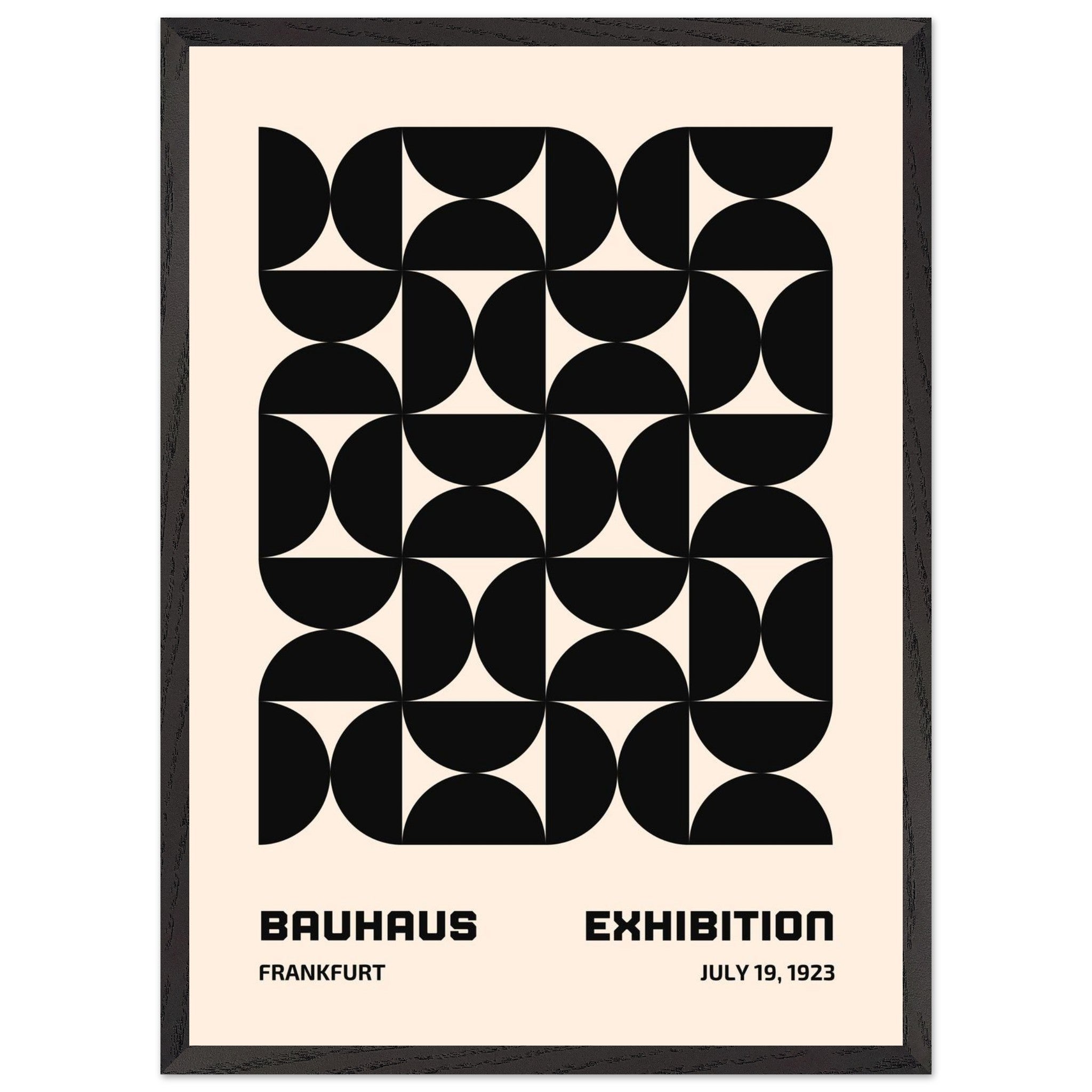 Artfulprints Poster met Lijst Bauhaus - 19 juli 1923 zwart - 50x70 cm