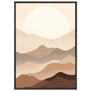 Artfulprints Poster met Lijst Japandi landscape – 70×100 cm – Meerkleu Artfulprints Poster met Lijst Japandi landscape – 70×100 cm – Meerkleu