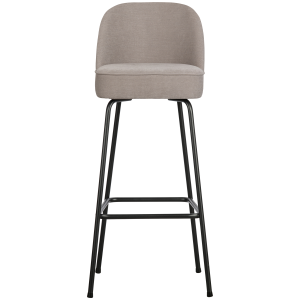 WOOOD barstoel 80cm Vogue – Stof – Zand – 103x50x55 WOOOD barstoel 80cm Vogue – Stof – Zand – 103x50x55