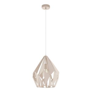 EGLO hanglamp Carlton-P – Ø31 cm – e27 – abrikoos EGLO hanglamp Carlton-P – Ø31 cm – e27 – abrikoos