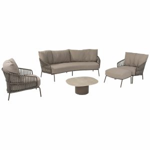4 Seasons loungeset Capalbio bruin 6-delig 4 Seasons loungeset Capalbio bruin 6-delig