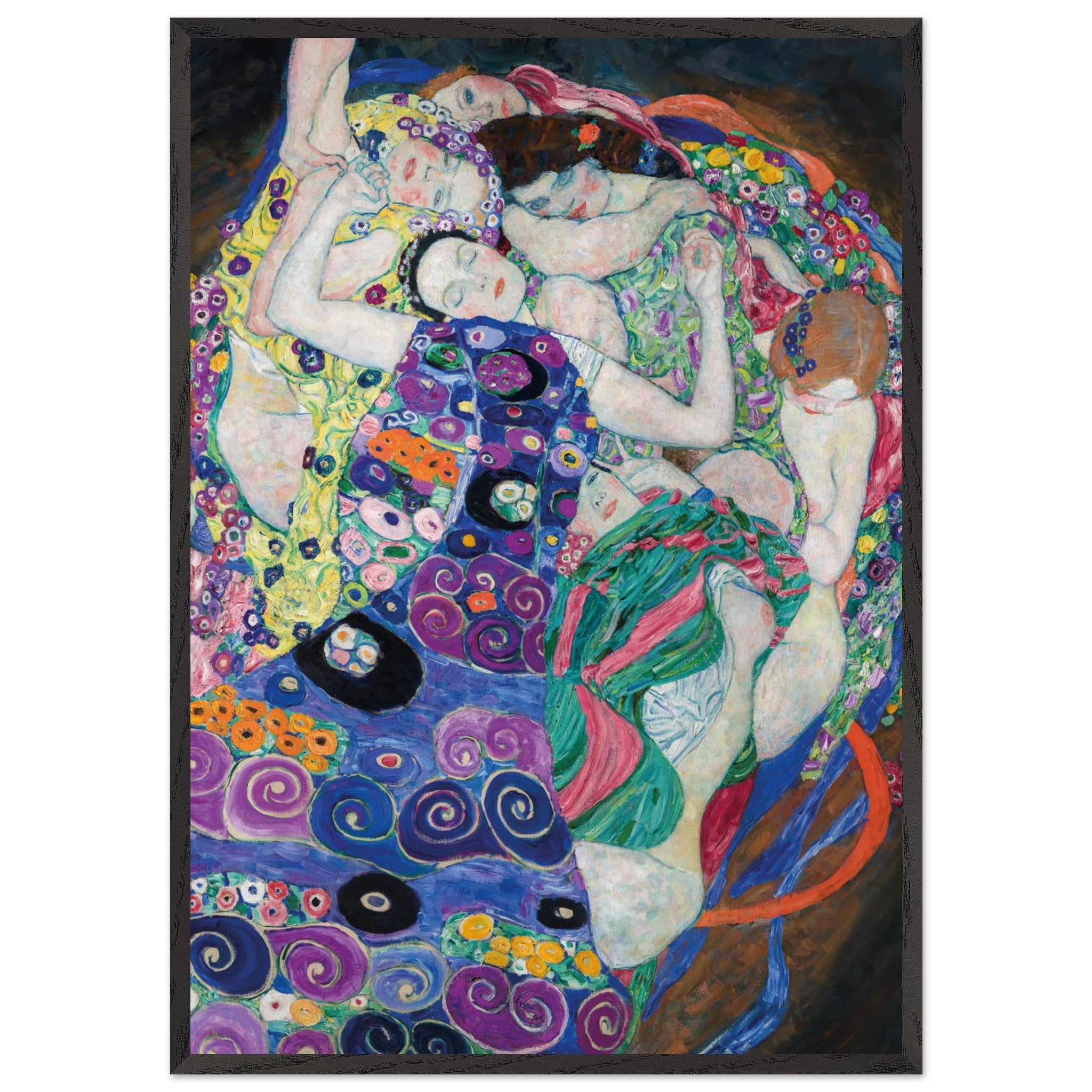 Artfulprints Poster met Lijst Gustav Klimt - The maiden - 70x100 cm -