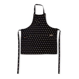 Indigo Keukenschort met sterren voor feestelijkheden in zwart Indigo Keukenschort met sterren voor feestelijkheden in zwart