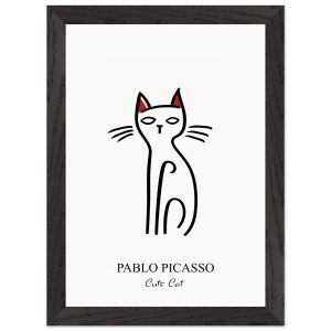 Artfulprints Poster met Lijst Pablo Picasso – Cute cat – A4 21×29.7 cm Artfulprints Poster met Lijst Pablo Picasso – Cute cat – A4 21×29.7 cm