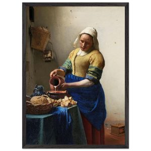 Artfulprints Poster met Lijst Johannes Vermeer – Het melkmeisje – 50×7 Artfulprints Poster met Lijst Johannes Vermeer – Het melkmeisje – 50×7