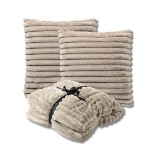 VOORDEELSET – 3-delig – Hazel & Ricky – 2 sierkussens 50×50 cm – 1 pla VOORDEELSET – 3-delig – Hazel & Ricky – 2 sierkussens 50×50 cm – 1 pla