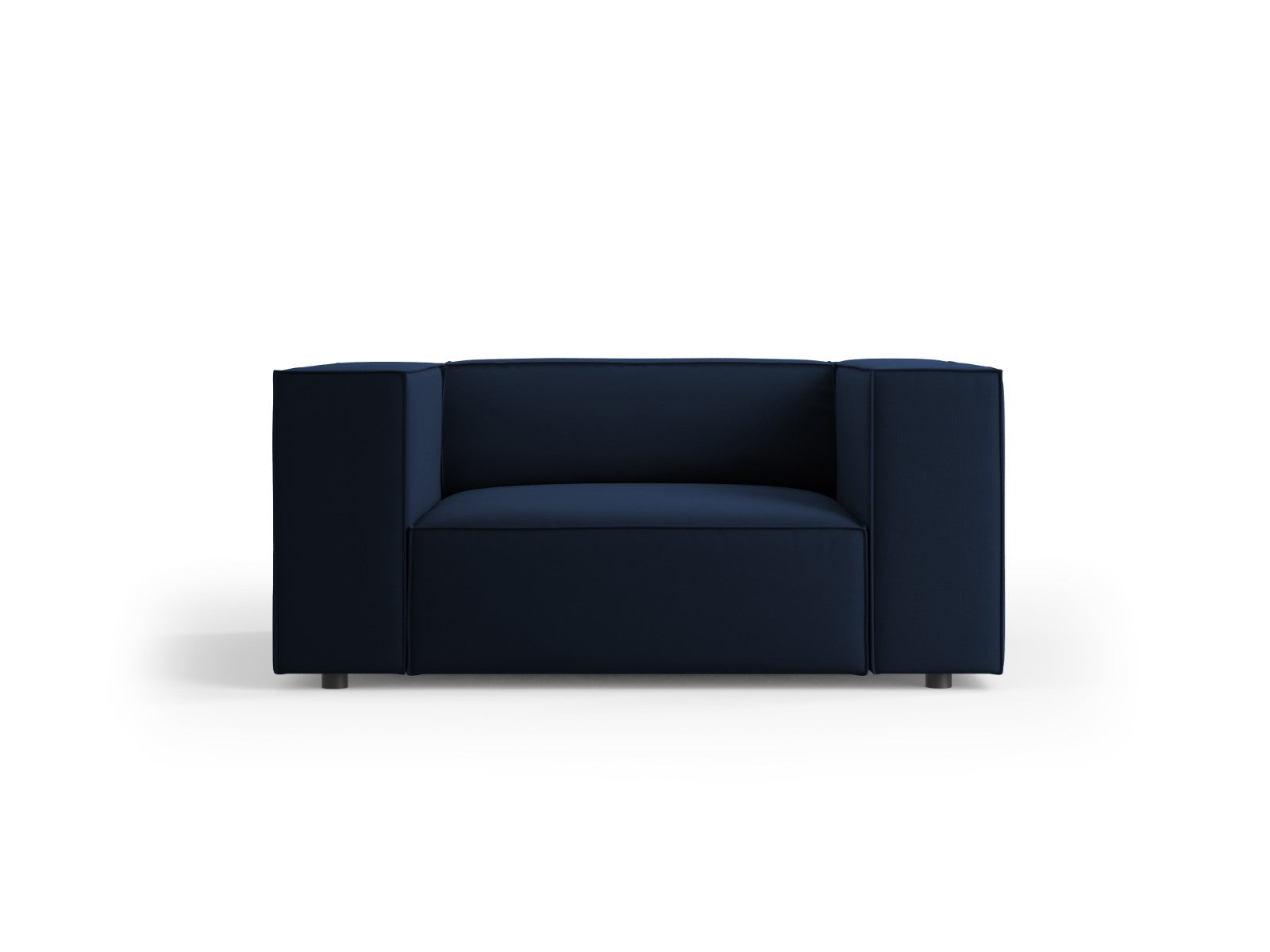 Cosmopolitan Design Fauteuil Arendal flueel, koningsblauw - 102x124x70