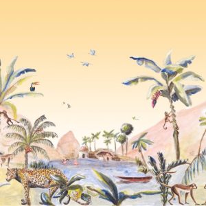 Catchii- Behang-Mural Jungle Landscape original Catchii- Behang-Mural Jungle Landscape original