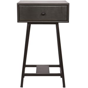 WOOOD sidetable Skybox- Hout/Metaal – Zwart – 70x45x30