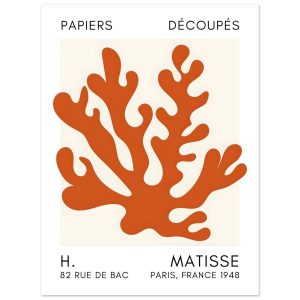 Artfulprints Poster Matisse – Saltflower shapes orange – 30×40 cm – Or Artfulprints Poster Matisse – Saltflower shapes orange – 30×40 cm – Or