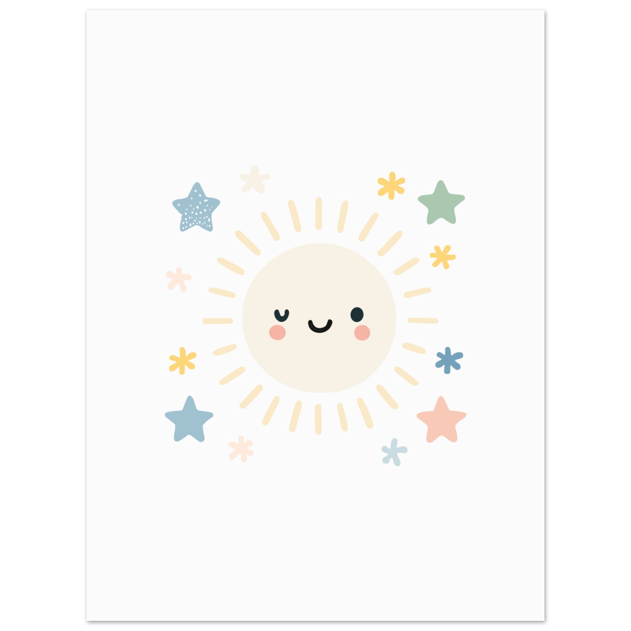Artfulprints Poster Pastel sunshine - 30x40 cm - Grijs