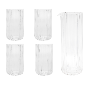 Brut Homeware | Set Gaia | Karaf + 4 Longdrink | helder