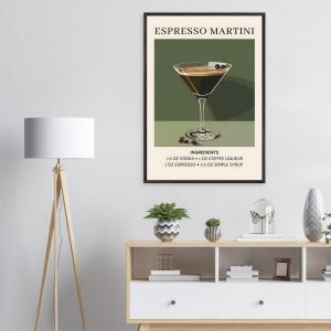 Artfulprints Poster Espresso Martini cocktail – Ingrediënten – 70×100 Artfulprints Poster Espresso Martini cocktail – Ingrediënten – 70×100
