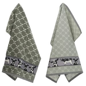 Luxe Keukendoek en Theedoek Koe Donkergroen – Bunzlau Castle – 100% bi Luxe Keukendoek en Theedoek Koe Donkergroen – Bunzlau Castle – 100% bi