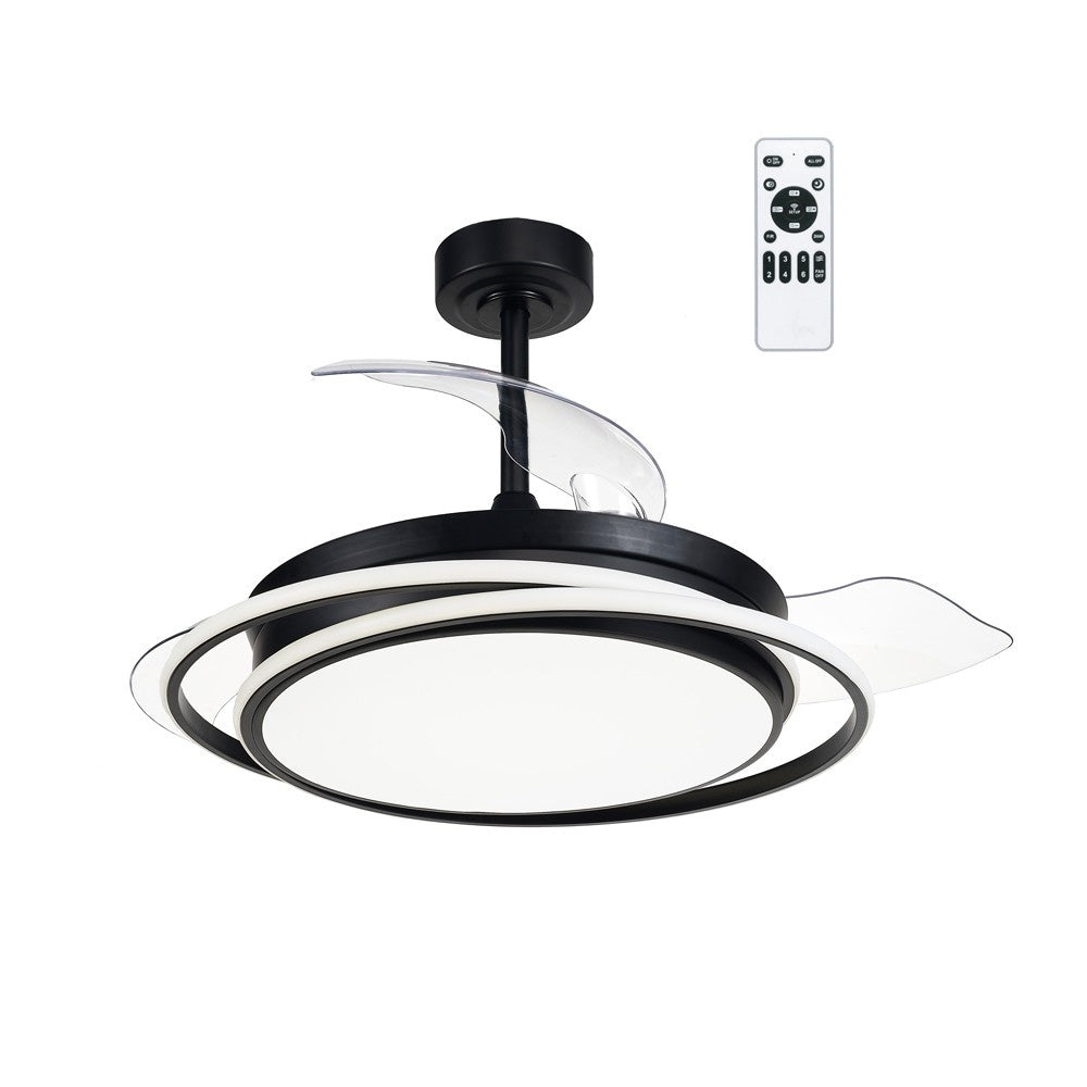 CristalRecord plafondventilator Antila - 3 lichts - 106 x 50.5 cm - zw