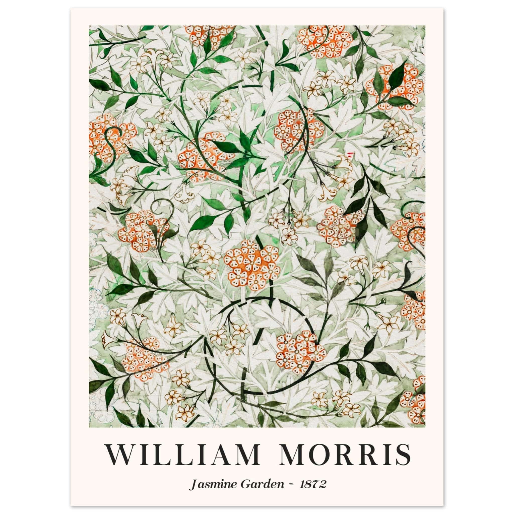Artfulprints Poster William Morris - Jasmine garden - 30x40 cm - Groen