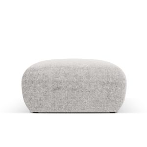Cosmopolitan Design Poef Nolio chenille, lichtgrijs – 75x75x36cm Cosmopolitan Design Poef Nolio chenille, lichtgrijs – 75x75x36cm