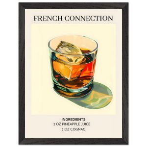 Artfulprints Poster met Lijst French Connection cocktail – Ingrediënte Artfulprints Poster met Lijst French Connection cocktail – Ingrediënte
