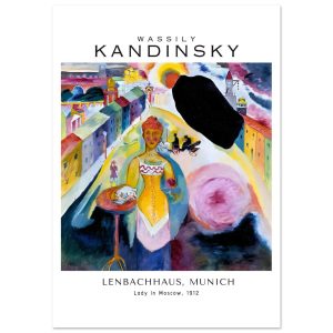 Artfulprints Wassily Kandinsky – Lady in Moscow poster A4 21×29.7 cm