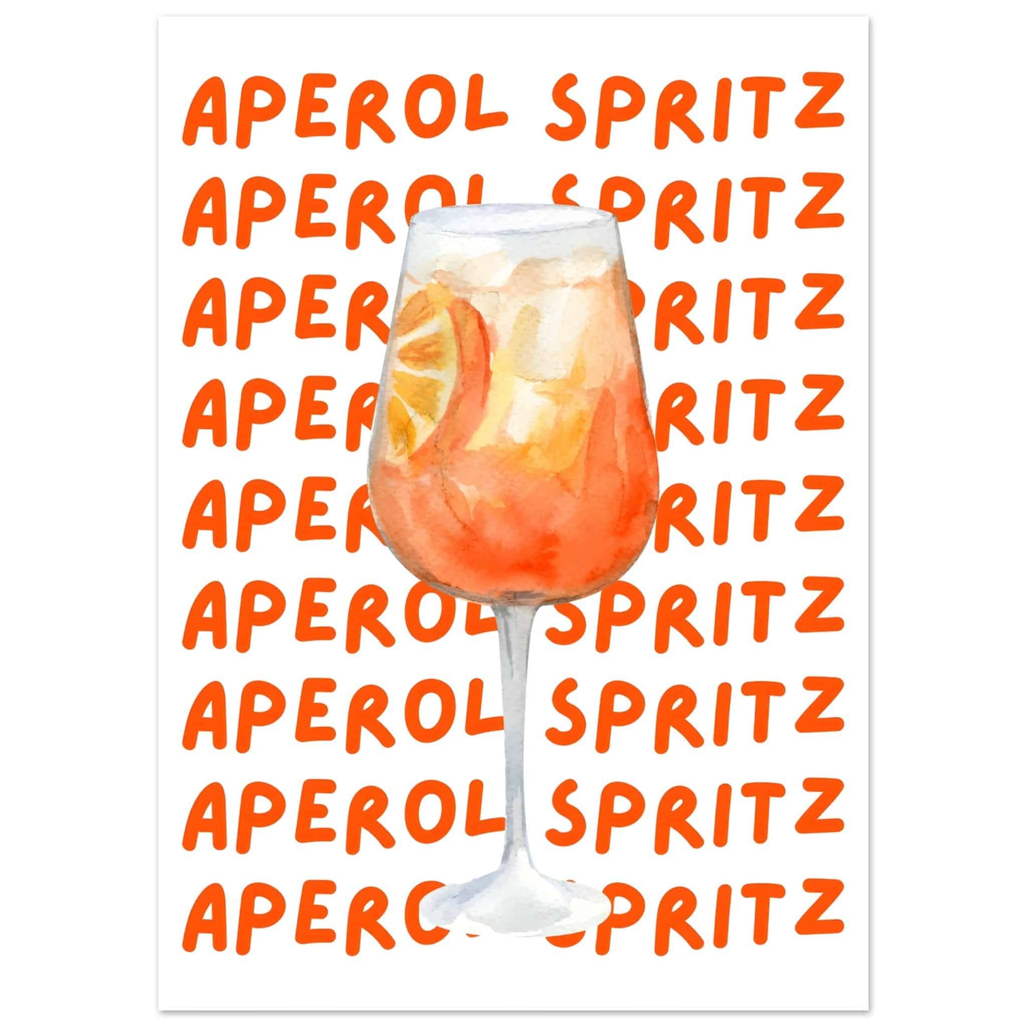 Artfulprints Poster Aperol Spritz - Written behind the glass - 50x70 c