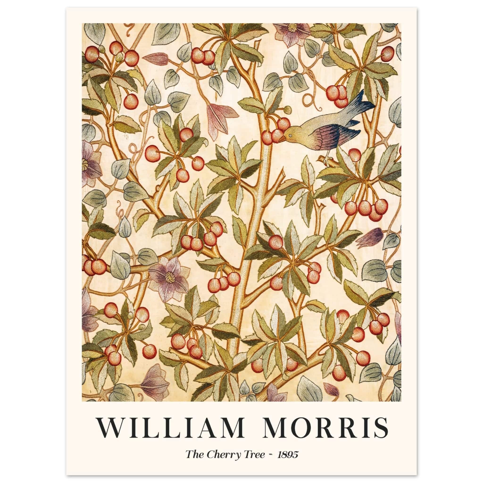 Artfulprints Poster William Morris - The cherry tree 1895 - 30x40 cm -