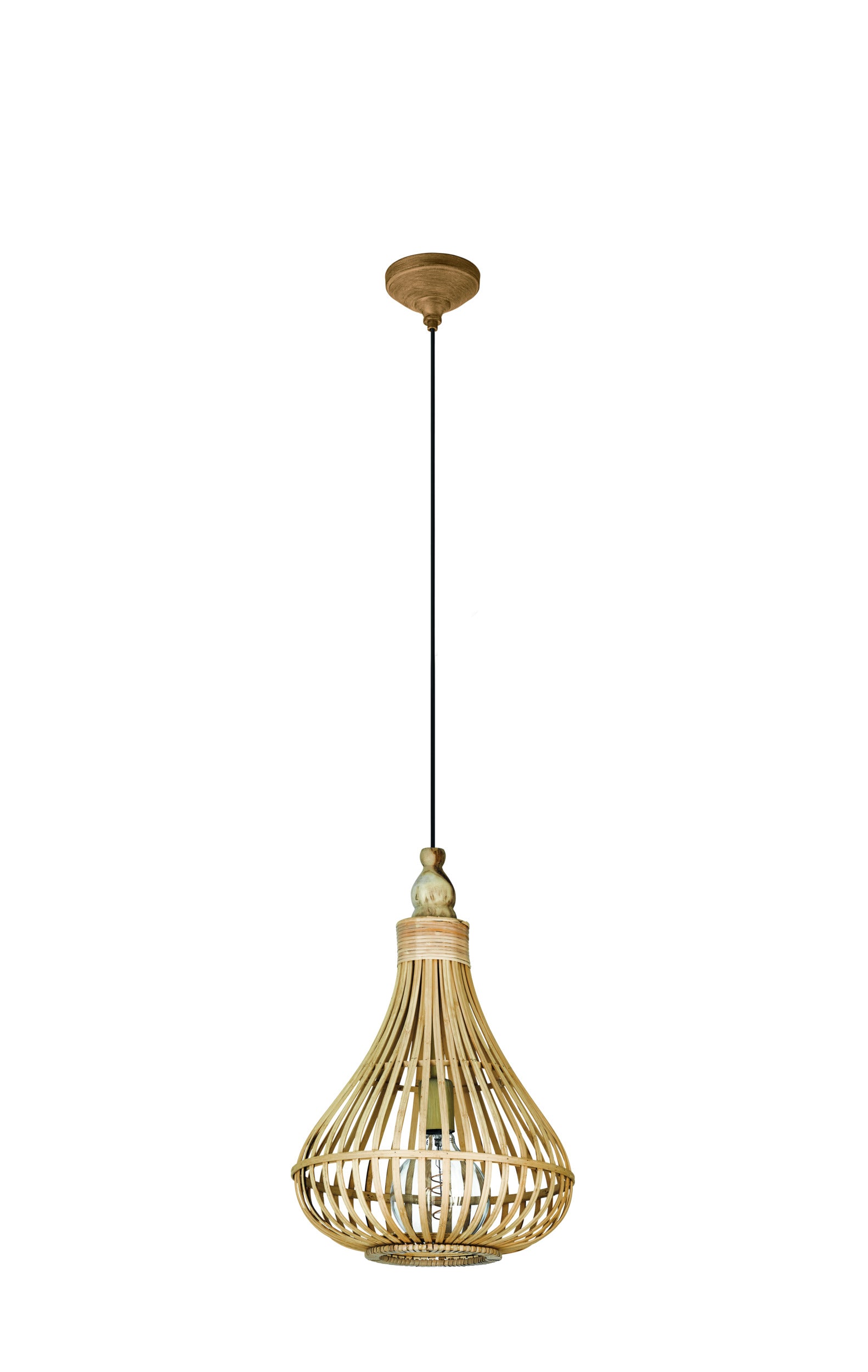 EGLO hanglamp Amsfield - e27 - ø 35 cm - bruin