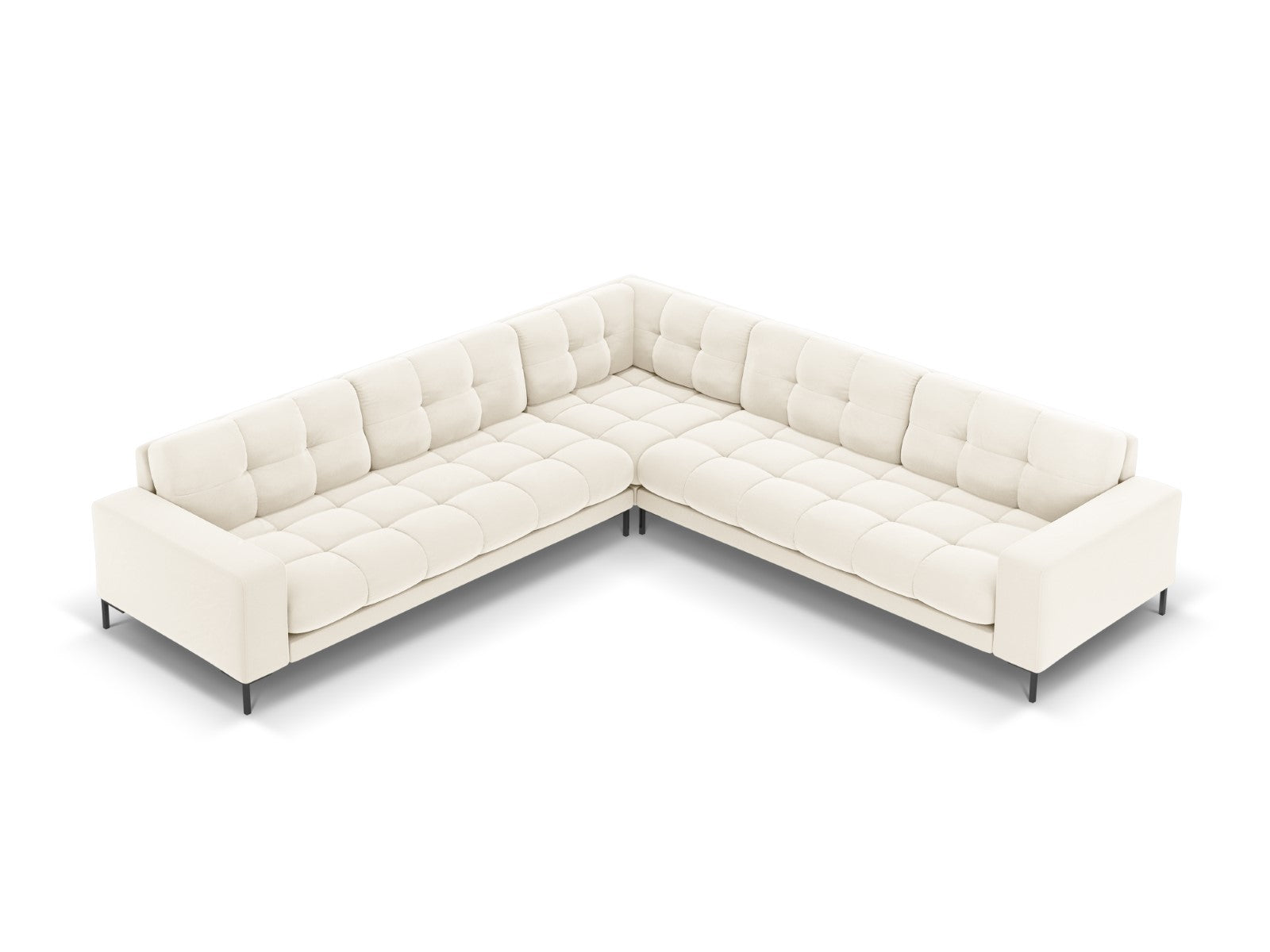 Cosmopolitan Design Symmetrische hoekbank Bali 6-zits, flueel, lichtbe