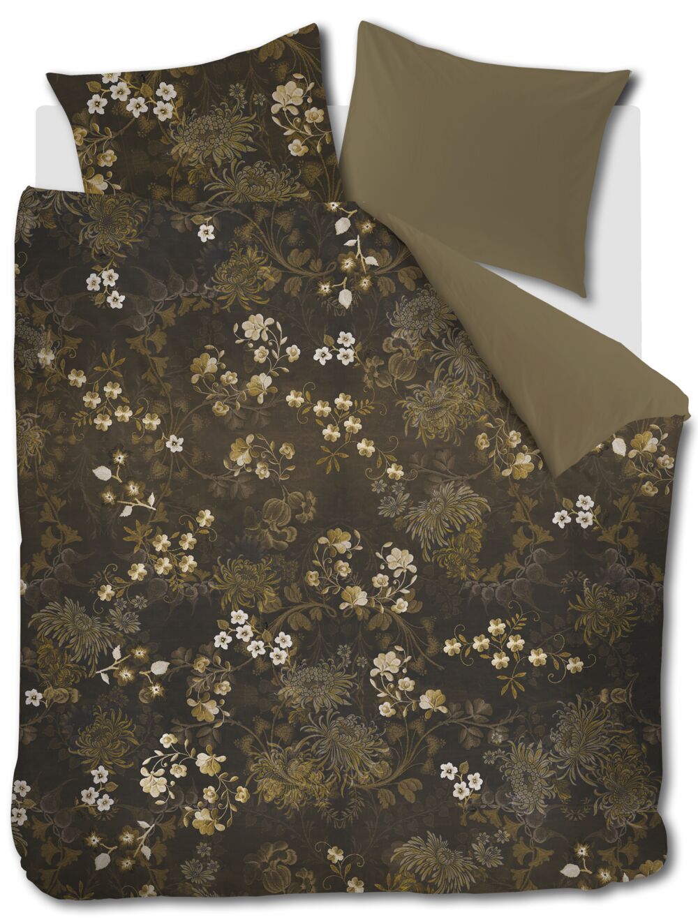 Beddinghouse Dekbedovertrek Darcy - 200 x 200/220 cm - Olive Green