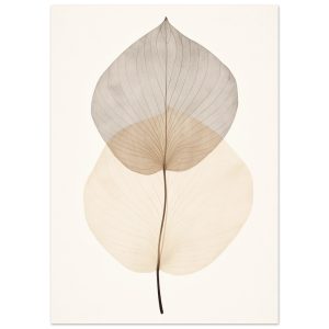 Artfulprints Poster Japandi leaf – 50×70 cm – Taupe Artfulprints Poster Japandi leaf – 50×70 cm – Taupe