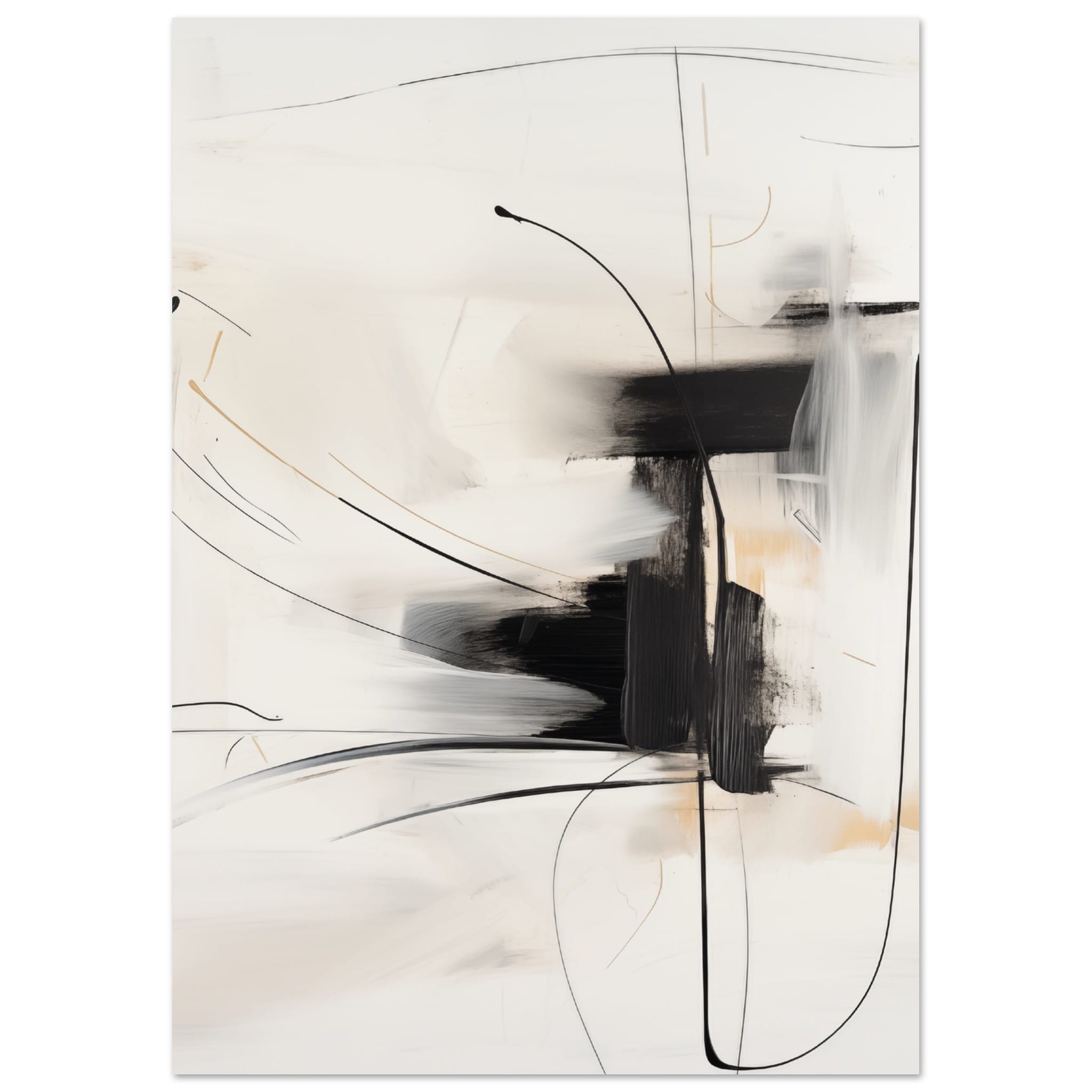 Artfulprints Abstract - Chique brush 8 poster A4 21x29.7 cm