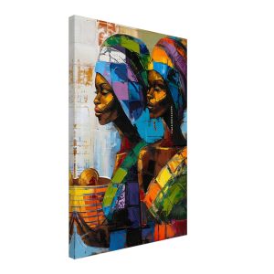 Artfulprints Canvas Colourful sisters canvas – 40×60 cm – Meerkleurig Artfulprints Canvas Colourful sisters canvas – 40×60 cm – Meerkleurig