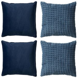Dutch Decor – KUSSENSET – 4-delig – Texture Harmony – 45×45 cm – inclu Dutch Decor – KUSSENSET – 4-delig – Texture Harmony – 45×45 cm – inclu