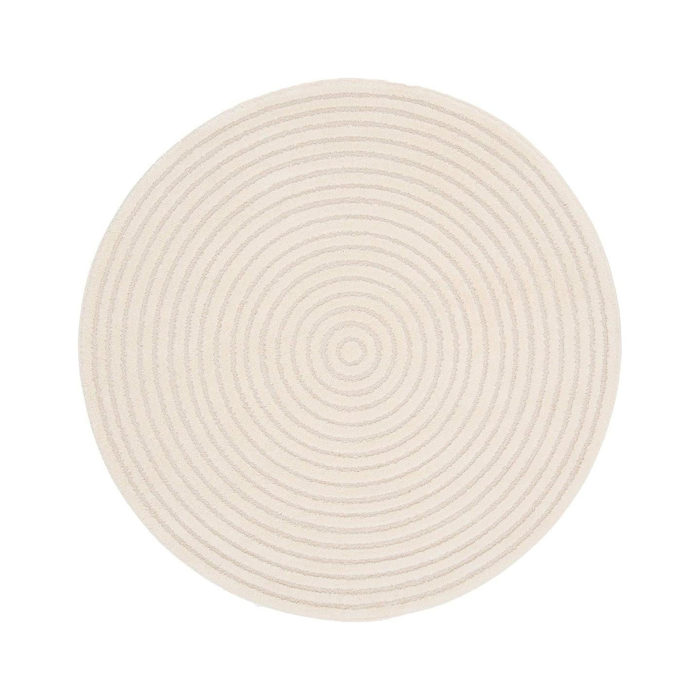AFK Living vloerkleed Cleo - reliëfeffect - wit - 160 x 160 cm