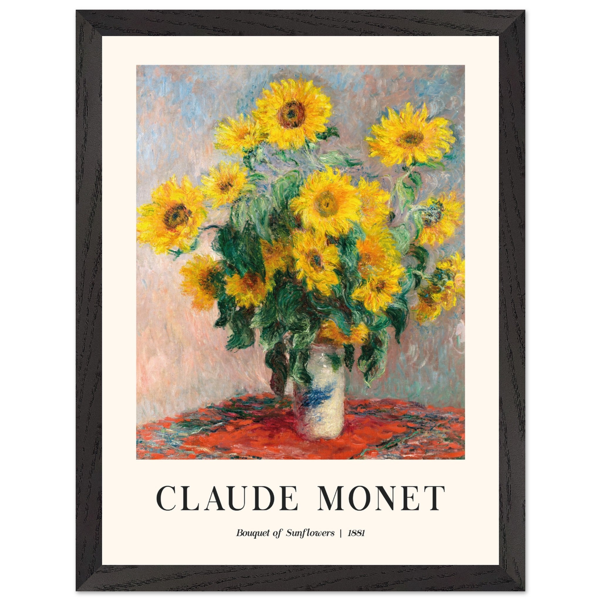 Artfulprints Poster met Lijst Claude Monet - Bouquet of sunflowers - 3