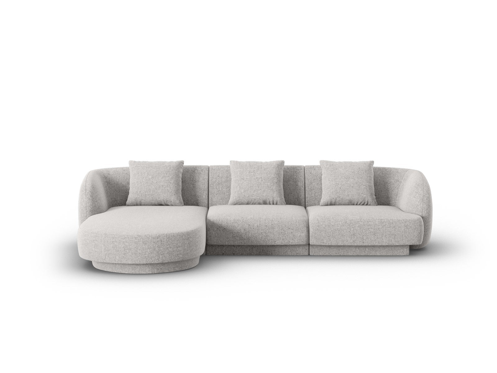 Cosmopolitan Design linker hoekbank Tulum 4-zits, chenille, lichtgrijs
