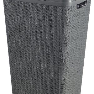 Curver Jute Wasmand met deksel – 58 liter – Donkergrijs Curver Jute Wasmand met deksel – 58 liter – Donkergrijs