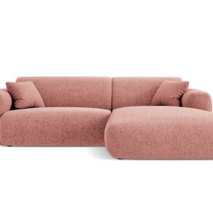Cosmopolitan Design rechter hoekbank Nolio 4-zits, chenille, roze – 17 Cosmopolitan Design rechter hoekbank Nolio 4-zits, chenille, roze – 17