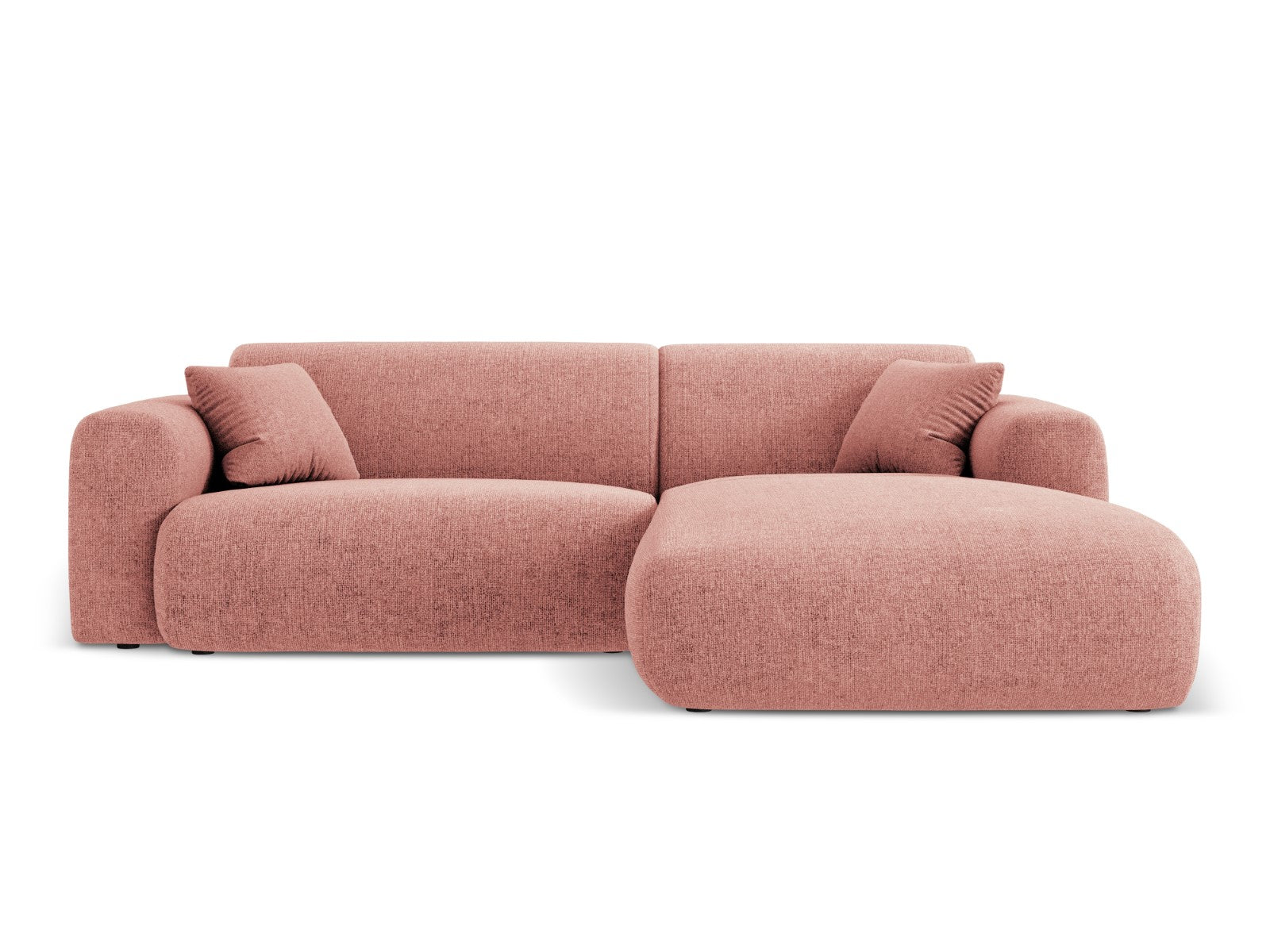 Cosmopolitan Design rechter hoekbank Nolio 4-zits, chenille, roze - 17
