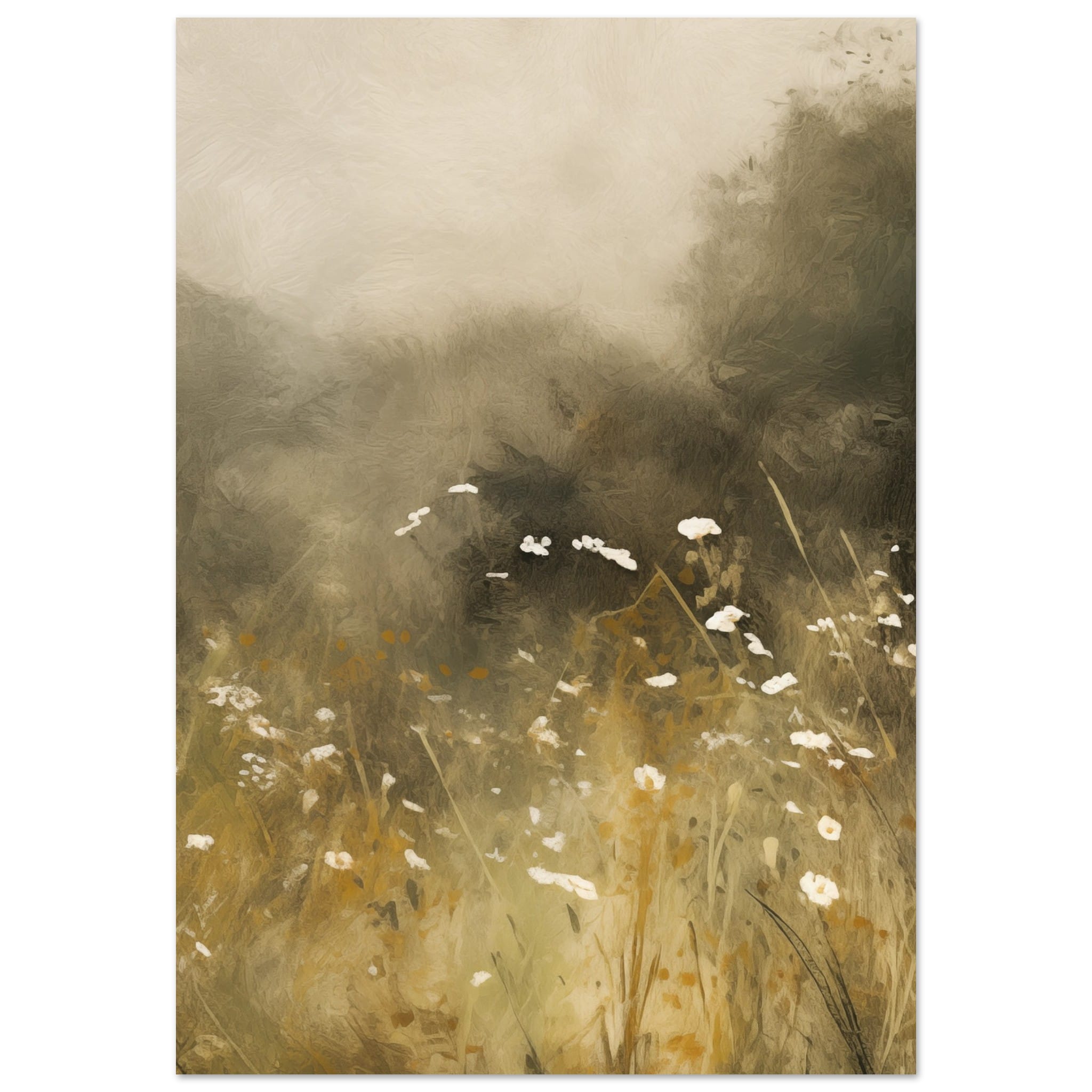 Artfulprints Poster Abstract - Floral essence - 70x100 cm - Groen