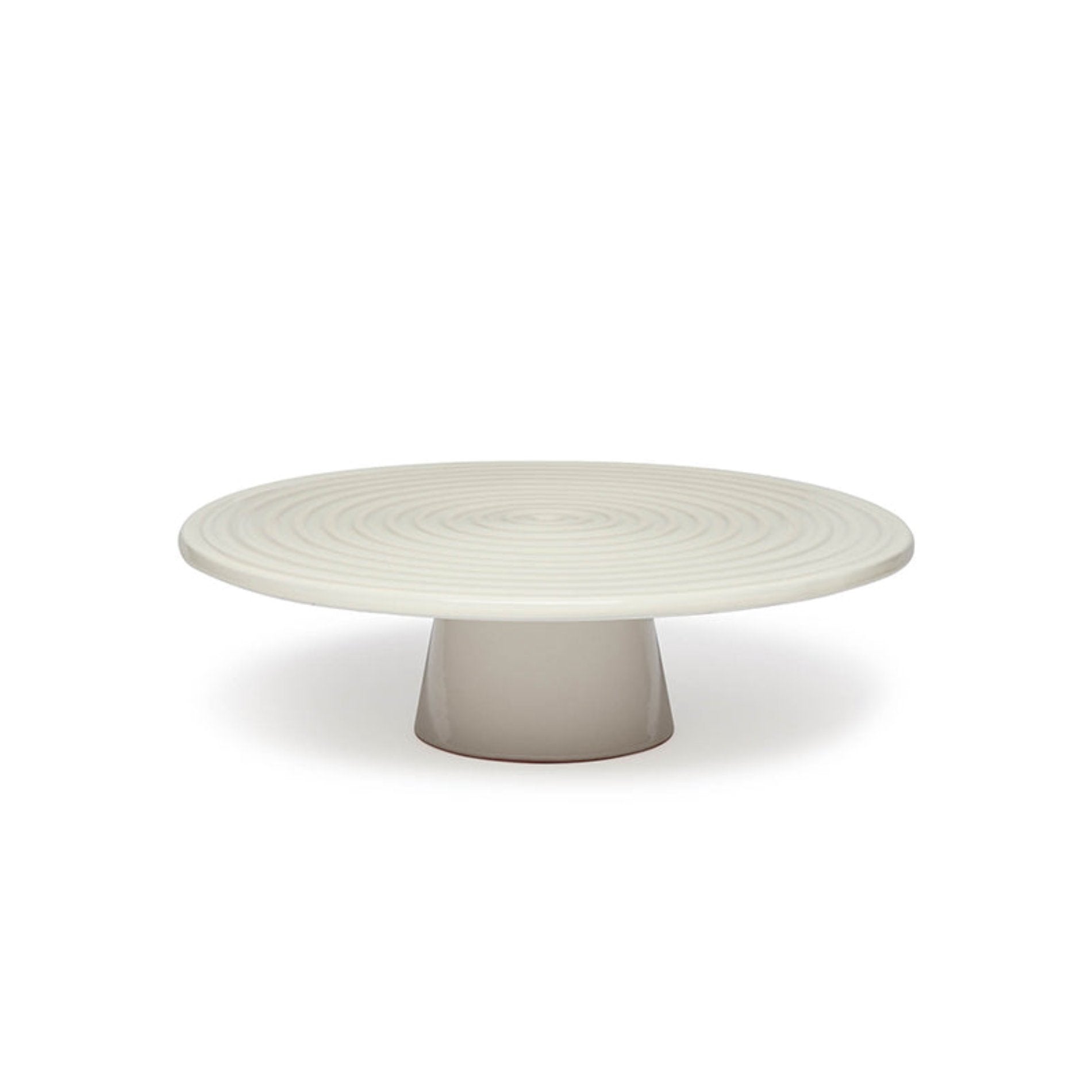 Dutchdeluxes Taartplateau keramiek groot wit 32cm
