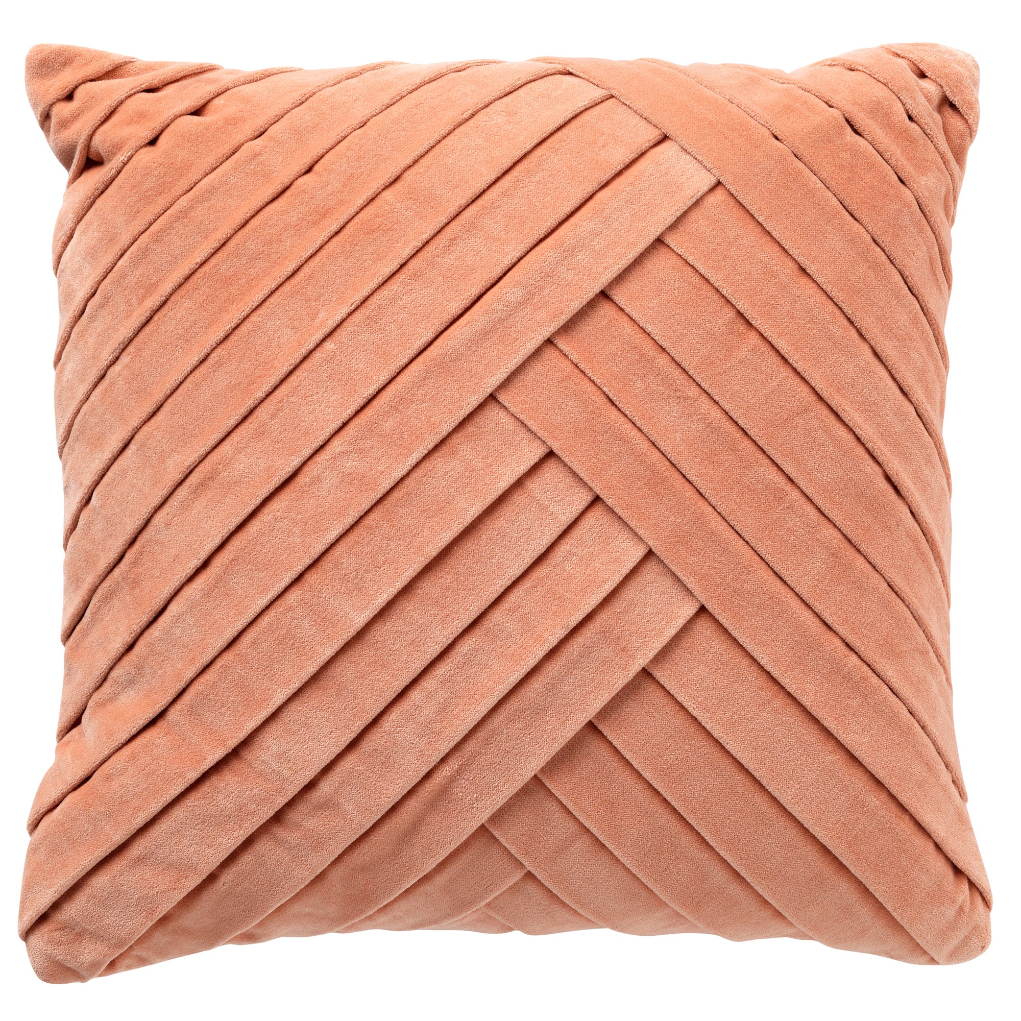 GIDI - sierkussen 45x45 cm - velvet - effen kleur - Muted Clay - roze