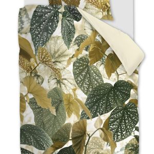 Beddinghouse dekbedovertrek Begonia – 140×200/220 cm – olijfgroen Beddinghouse dekbedovertrek Begonia – 140×200/220 cm – olijfgroen