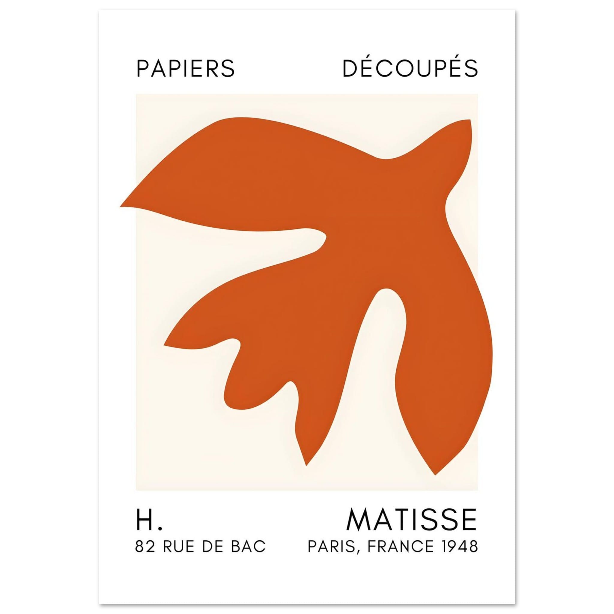 Artfulprints Poster Matisse – Floating forms orange - 70x100 cm - Oran