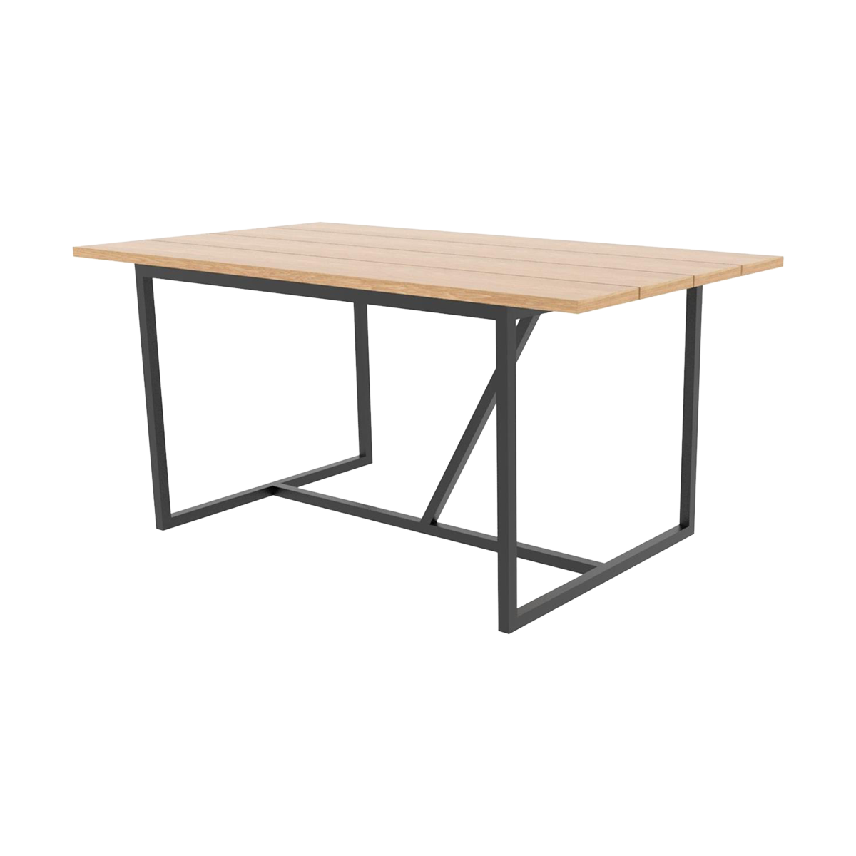 Artichok Arthur Houten Eettafel 160 x 89 cm - Naturel / Zwart