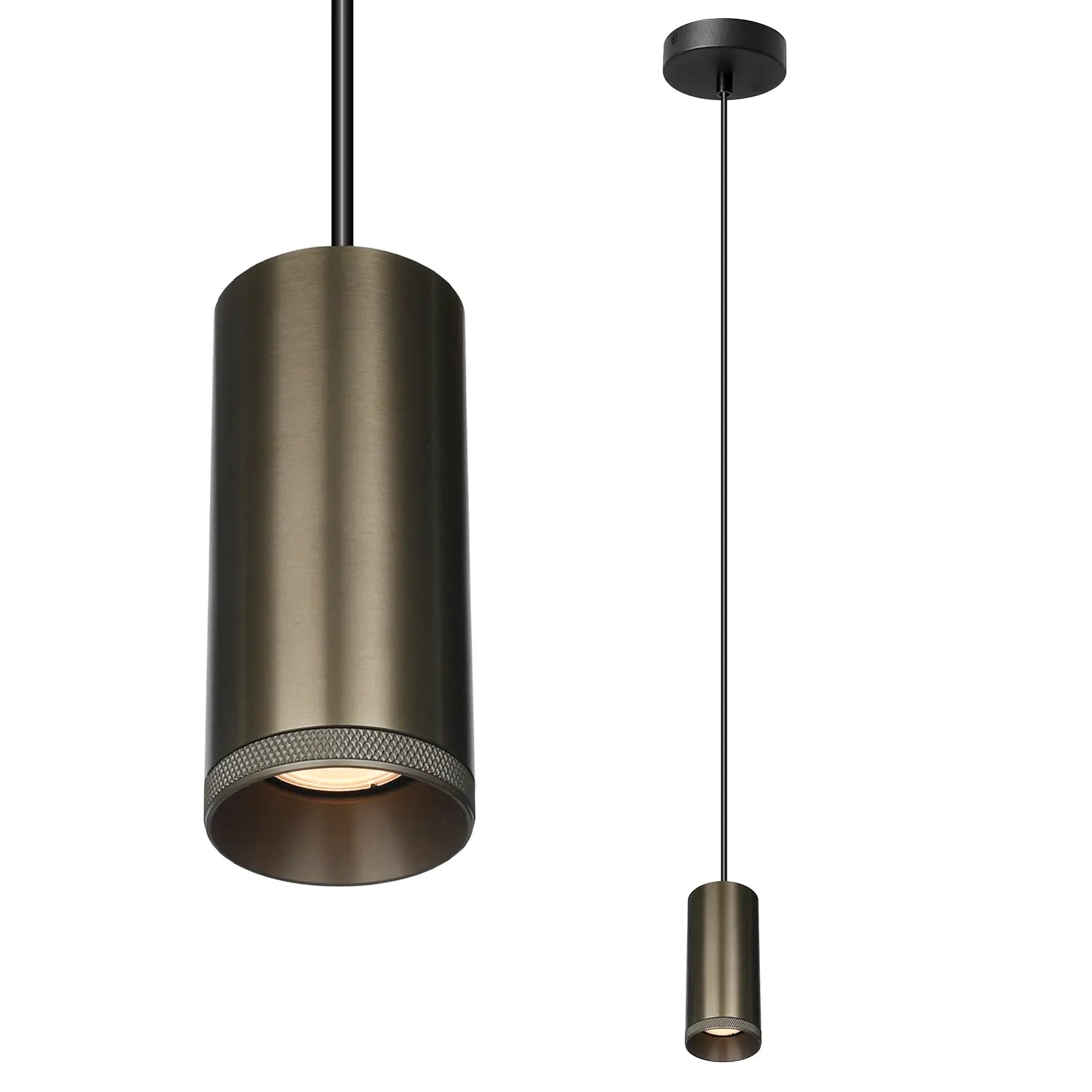 Artdelight hanglamp Milano - 1 lichts - 6.6 x 150 cm - brons