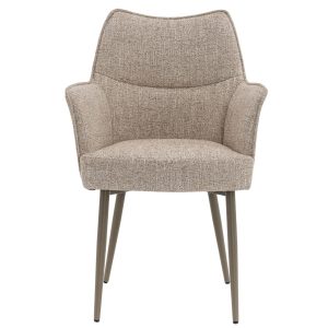 DÉJA Living Eetkamerstoel Zayn – Beige/Taupe – Zithoogte 47cm – Set va DÉJA Living Eetkamerstoel Zayn – Beige/Taupe – Zithoogte 47cm – Set va
