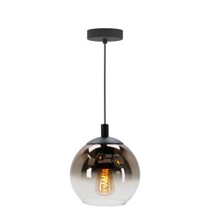 EGLO hanglamp Ariscani 1 – e27 – ø 20 cm – koperglas – zwart EGLO hanglamp Ariscani 1 – e27 – ø 20 cm – koperglas – zwart