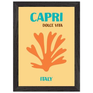 Artfulprints Poster met Lijst Italië – Capri – A4 21×29.7 cm – Oranje Artfulprints Poster met Lijst Italië – Capri – A4 21×29.7 cm – Oranje